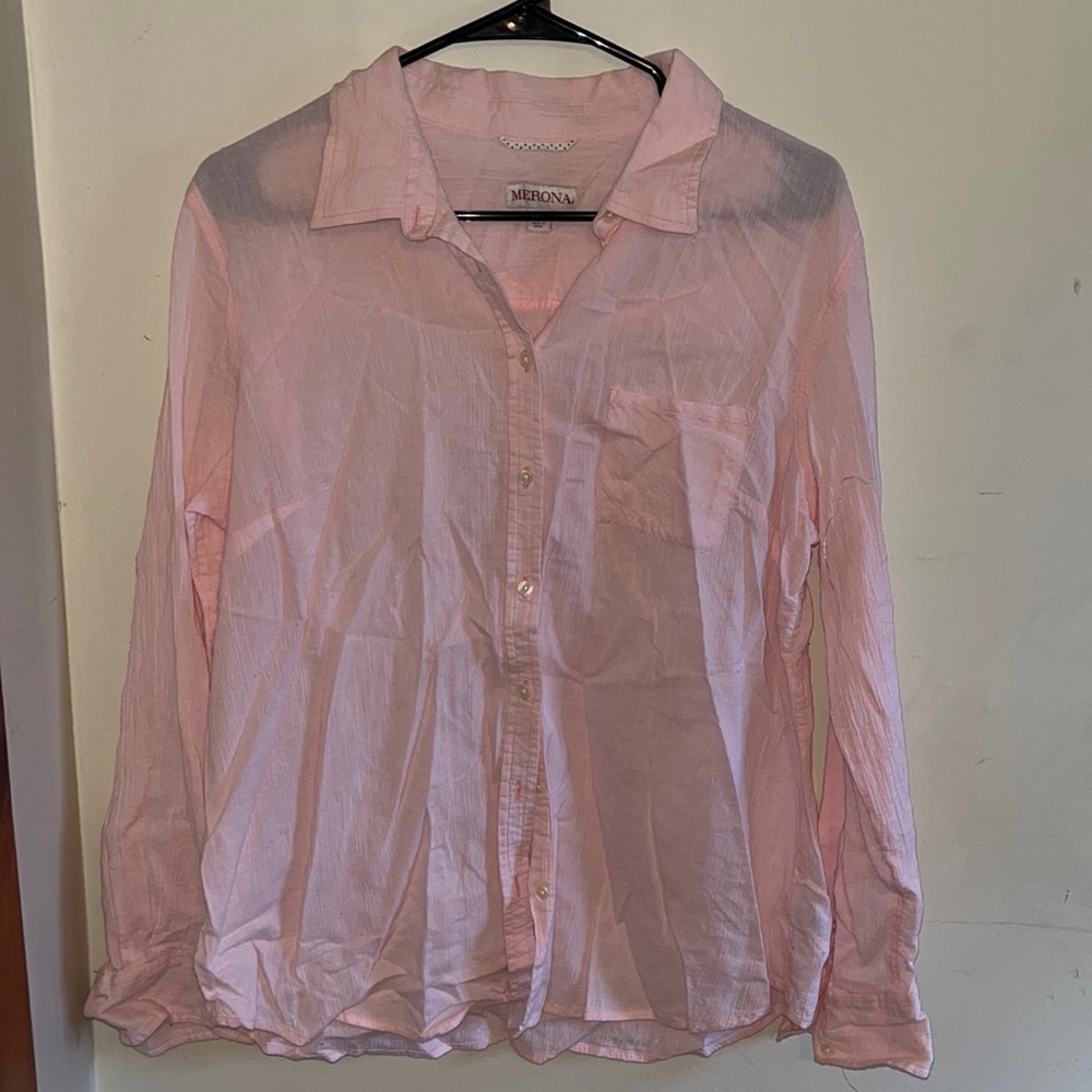 Size xl light pink Marina button down. Super light weight